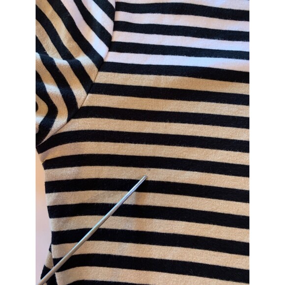 New Striped Tee Shirt Dress Small Stretchy Nautical Travel Vacation Cruise *Note - Picture 7 of 8